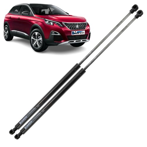 Image of BIAREN 2x Rear Tailgate Boot Gas Struts For Peugeot 3008 II (2016-2023) - 575N Lift Support, 556mm - 9811547680 9817639580
