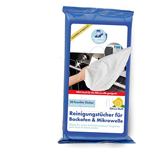 Preisvergleich Produktbild Captain Clean Reinigungstücher für Backofen und Mikrowellen 40er Set
