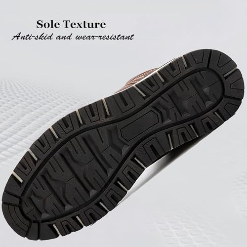 Image of ARRIGO BELLO Mens Winter Boots Snow Shoes Casual Booties US Size 8-12 | Warm Fur Lined,Mesh Lined,Non-slip,Breathable,Durable,Outdoor,Ankle Boot,Comfortable,Removable Insole