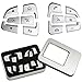 Vkinman 12Pcs Car Steering Wheel Button Sticker Trim Replacement for Mercedes Benz C V GLC Class W205 X205, Silver