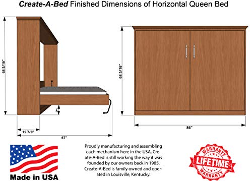 Queen Size Deluxe Murphy Bed Kit, Horizontal #TOP1