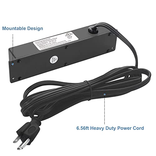 Wall Mount Power Strip With 4 Outlet, Mountable Power Strip With 2 Usb Ports, 4-Port Under Desk Mount Connect With 6Ft Power Cord, For Workbench, Nightstand, Dresser, Table. #TOP4