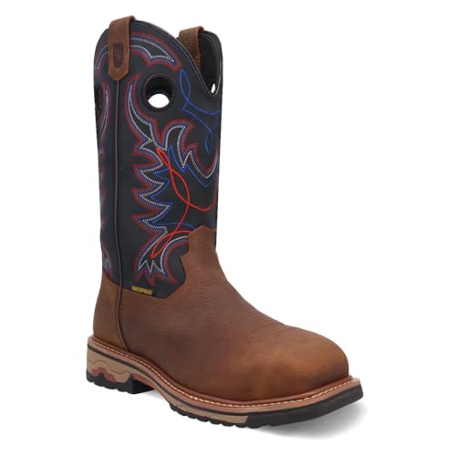 Dan Post Boots Mens Saddlebred 11 Inch Waterproof Steel Toe Work/Duty - Brown2