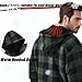 LeeHanTon Men Fashionable Heavy Weight Sherpa Lined Fleece Plaid Flannel Hoodie Jacket Thick Flannel Plaid Jacket Comfort Zip Up Hoodie Green Size Xl