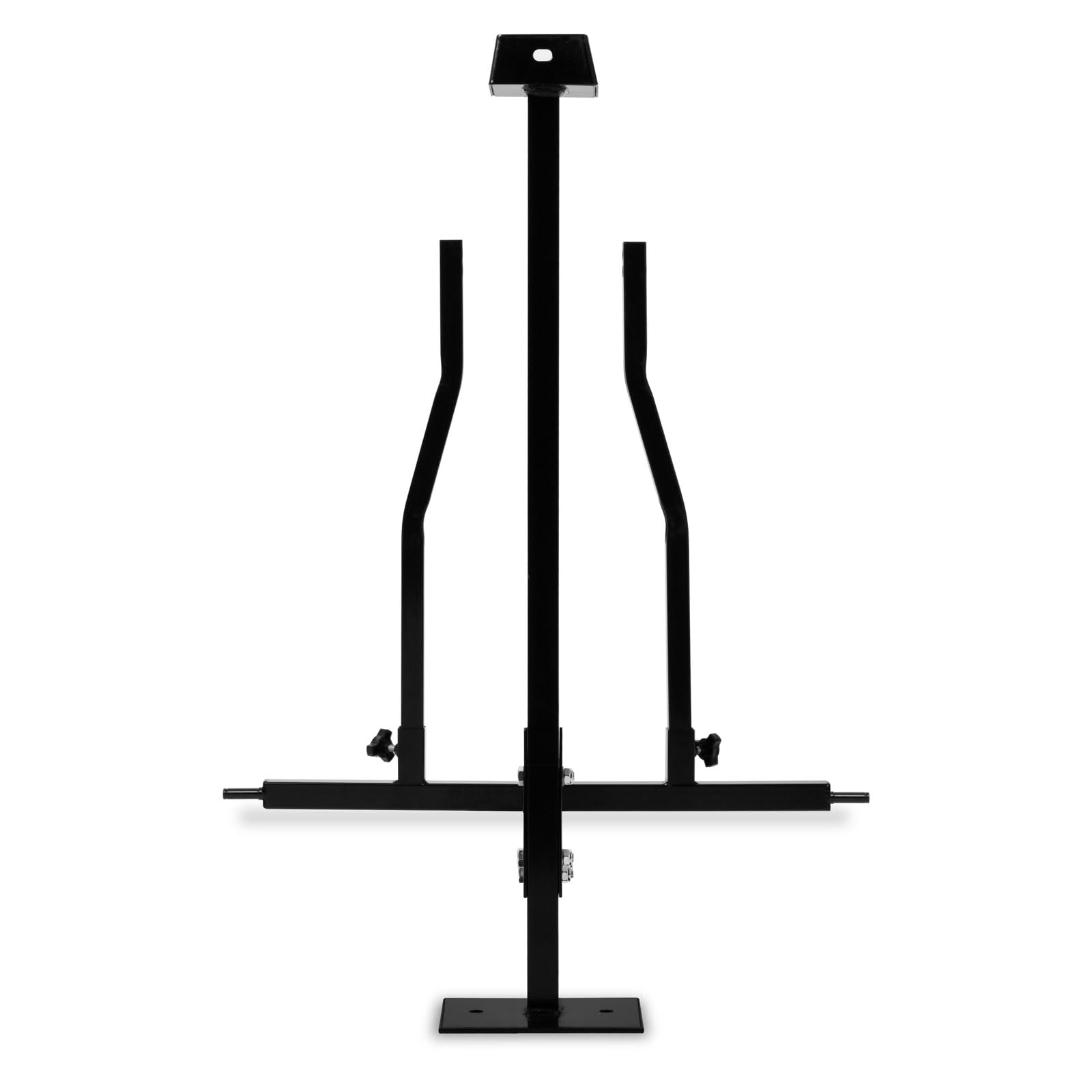 EBERTH Untergestell für Holzspalter Brennholzspalter Hydraulikspalter mit Spaltlänge 450mm bis 520mm (Metall, Breite Fußplatte, Schwarz Lackiert, Rostfrei, Lieferung ohne Räder & Holzspaltmaschine)