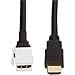 Buyer's Point HDMI Keystone Cable, 6ft (1.8m) 28 AWG, with Ethernet Female-Male (1, Straight)