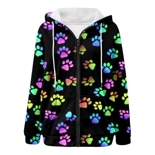 Sweat à capuche zippé motif graphique et veste coupe décontractée avec poches