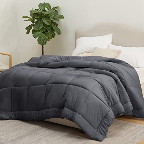 Bedsure Queen Bedding Comforter Dark Grey - All Season Quilted Down Alternative Comforter For Queen Bed, 300Gsm Mashine Washable Microfiber Duvet Insert With Corner Tabs #TOP2