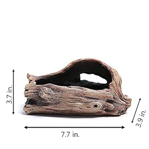 DIYOMR Cement Driftwood Planter Pots Imitation Stump Log Concrete Flower Succulent Pot/Container (7.7" L x 3.9" W x 3.7" H,Brownish Red) DIYOMR Cement Driftwood Planter Pots Imitation Stump Log Concrete Flower Succulent PotContainer 77 L x 39 W x 37 HBrownish Red