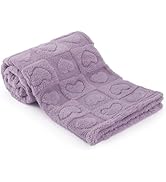 Plush Soft with Heart Checkered Baby Blanket,Fleece Infant Toddler Blankets for Girls Boys,Warm L...