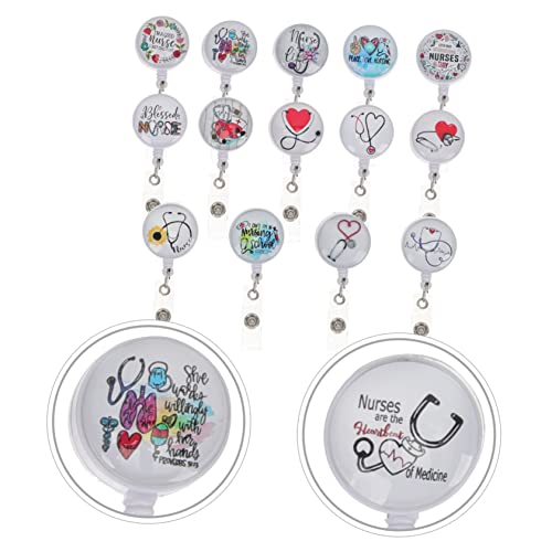 Porte-badge rétractable Ciieeo lot de 17 clips réutilisables anti-perte de clés - 4