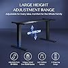FLEXISPOT EC5 Plus Bureau Assis Debout Capacité de Charge 120kg,Électrique à 2 Moteurs,Cadre de Bureau Réglable en Hauteur,Panneau de Contrôle avec Port-Type C/A,Système Anti-Collision,Noir