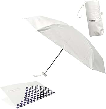 MA✽RS 美品⭐︎雨傘⭐︎日傘 Amazon | MASHURO 5段折りミニ日傘 MA0003 オフホワイト＆「おも