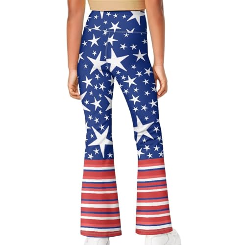 Image of Girls Flare Leggings 5-14T Cute Bell Bottoms for Girl Yoga Pants for Gym