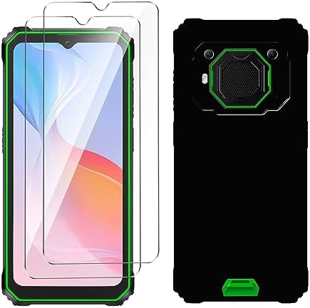 KJYFOANI Custodia Cover per Blackview BV6200 (6.56), Ultra Sottile Silicone TPU Case Anti-Graffio Protezione Guscio + 1 Pezzi Pellicola Vetro Temperato per Blackview BV6200 - Fiore Pero