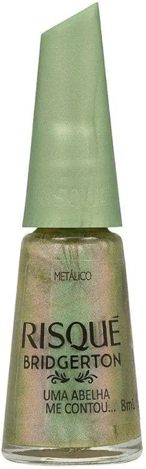Esmalte Verde Risqué Bridgerton Uma Abelha Me Contou Metálico 8ml