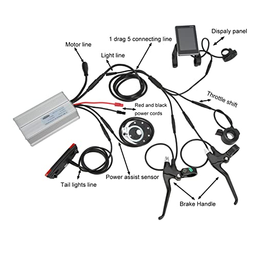 Kit DE Controlador DE Motor Elétrico, 36V/48V 1000W Kit DE Controlador DE Motor Elétrico 8c ALVANHA