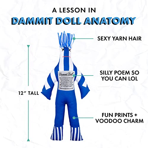 Dammit Doll - Win The Legend - Blue & White - Stress Relief - Gag Gift - Sports Teams #TOP3
