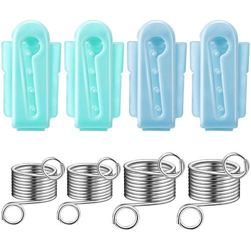 8 Pieces Yarn Guide Finger Holders, Includes 4 Pieces Plastic Knitting Thimble Knitting Loop Crochet Ring and 4 Pieces Metal Knitting Thimble Ring for Crochet Knitting Crafts Accessories Tool