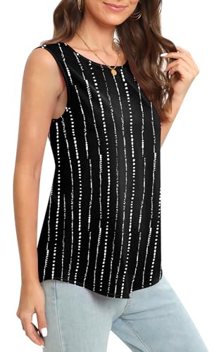 Image of Women's Sleeveless Chiffon Tank Top Business Casual Blouse Tunic Top