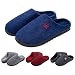 LK LEKUNI Hausschuhe Herren Damen Pantoffeln Filzpantoffeln Memory Foam rutschfest Puschen Plüsch Wasserdicht Bequem_Blau01_44-45