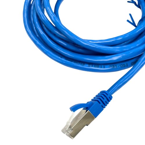 Cable Ethernet S/FTP Cat 6A 10ft con Boot Azul miniatura 1