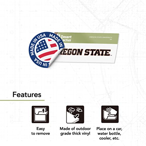 Autocollant Oregon State University NCAA en vinyle pour gourde et PC x10 - 5