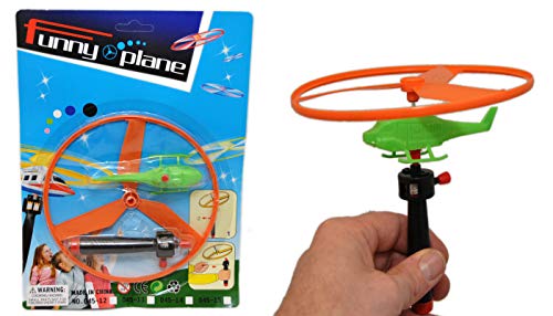 Preisvergleich Produktbild jameitop®Flugkreisel 2 STÜCK Hubschrauber Propeller Kreisel Fliegende Untertasse Mitgebsel