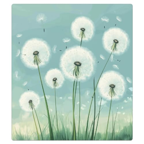 Cubierta magnética para lavavajillas de flores de diente de león panel reusable 6