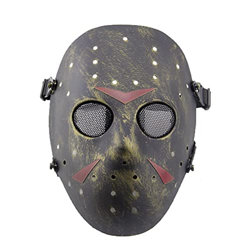 CS Games Metal Mesh Mask Safeguard Full Face Protective Mask for Halloween Masquerade Cosplay Costume Party