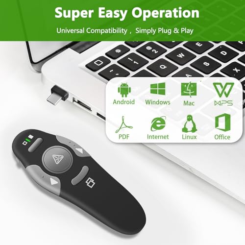 presentation clicker remote type campusb wireless presenter powerpoint clicker slide advancer control for mac windows laptop support pptkeynotegoogle slides