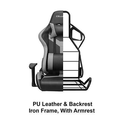 Image of CELLBELL GC04 Transformer Series Gaming /Racing Style Adjustable Back Cushion Chair for Gamers PU Leather [Pattern 011