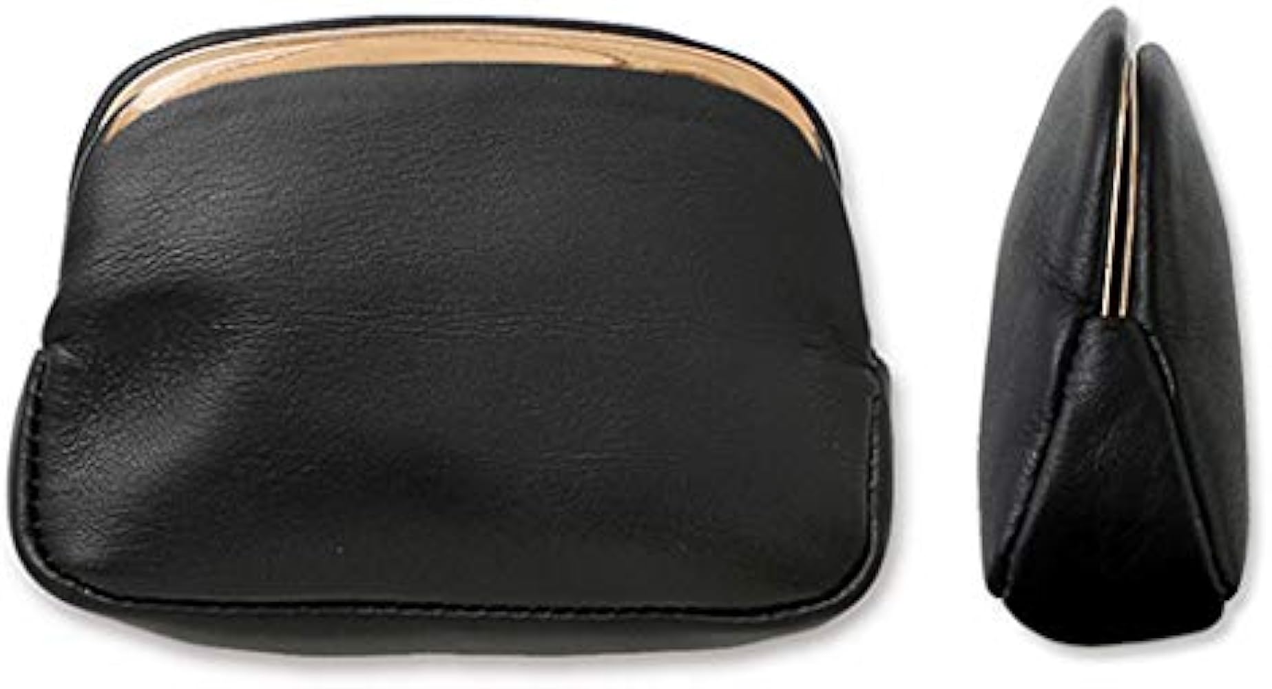 LISSETTE 黒がま口ポーチ 楽天市場】レザーがま口ポーチ (S