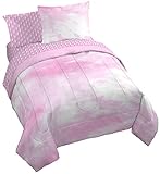 Jay Franco We Wear Cute Vibes Pink Tie Dye 7 Piece Queen Size Bed Set - Includes Comforter & Sheet Set - Super Soft Bedding Fade Resistant Microfiber (Official We Wear Cute Product)