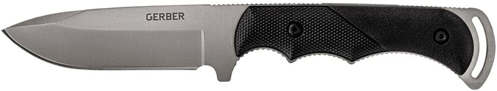 Gear Freeman Guide Fixed Blade Knife with Sheath, Fine Edge, Drop Point, Knife for Hunting and Outdoors