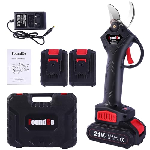 FoundGo 30mm Elektrische Gartenschere Professionelle Baumschere Akku...