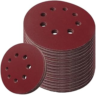 125mm sanding discs pads 100PCSOrbital Sander Discs Hook and Loop60/80/100/120/150/180/240/320/400/600 Sanding Pads Grit, for Orbital Sander Sandpaper