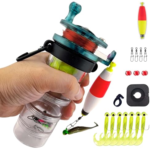 LoDinpo Pocket Fishing Rod Kit All-in-One Survival Fishing Gear