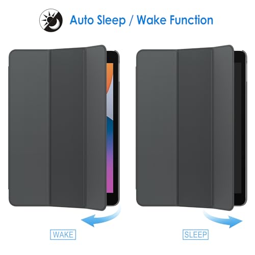 Image of JETech Case for iPad 10.2-Inch (2021 /2020 /2019 Model, 9 /8 /7 Generation), Auto Wake /Sleep Cover (Space Gray)