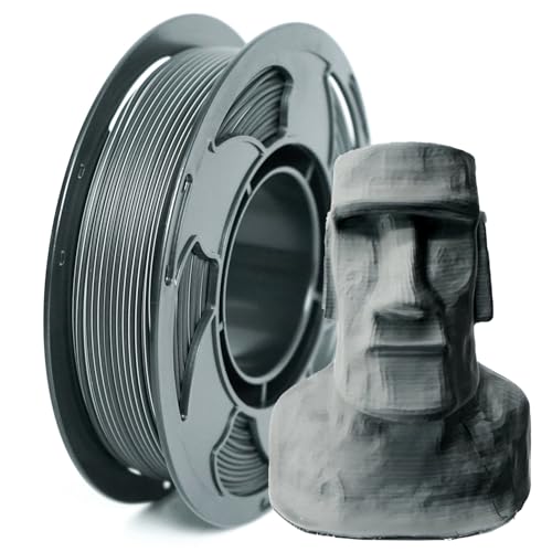 Image of Matte Dual Color Grey Black PLA 1.75mm 250g Small Spool 3D Printer Filament | Matte finish Bi Grey Black Coextrusion Hide layer lines Neatly wound Low warp No tangle 0.25kg spool for Bambu Prusa FDM