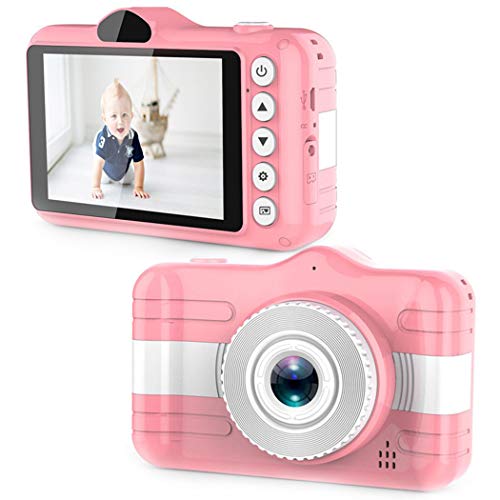 Anjetan Kids Digital Camera Dual Lens Fun Portable Kids Photo Camera with Lanyard Sticker Kids Mini Cameras Children Mini Cameras for Girls Kids