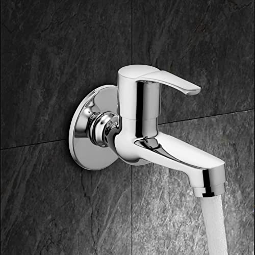 Image of ALTON ESA9205 Brass Bib Cock Short Body with Wall Flange, Chrome Finish