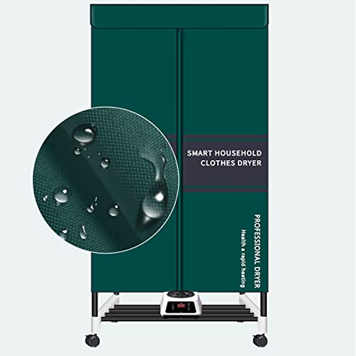 DUTIL Wasdroger, draagbare droger, elektrische wasdroger, mini-droger, warme droger met verwarming, woninghotel binnendroger, digitale automatische timer, tweelaags (maat: 1) - Image 5