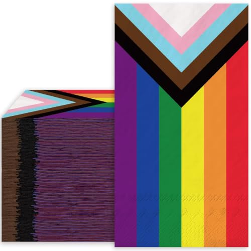100-Piece Rainbow Flag Napkins