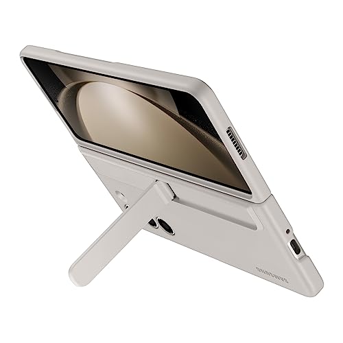Image of SAMSUNG Galaxy Z Fold5 Standing Phone Case with Strap, Protective Cover with Kickstand; Hands-Free Viewing Attachments Included, US Version, EF-MF946CUEGUS, Sand