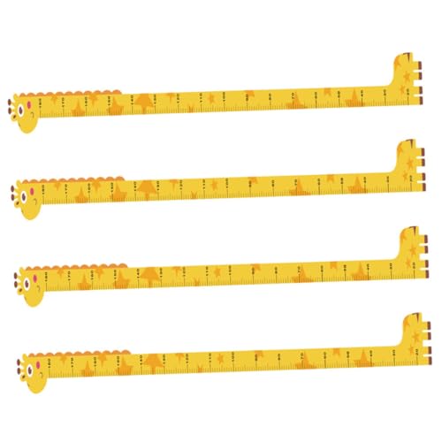 TOKIDNY Pegatinas de Pared para Medir Altura Tabla de Crecimiento Diseño de Jirafa Adhesivos Autoadhesivos para Pared 4 Piezas Decoración Infantil para Habitación y Dormitorio