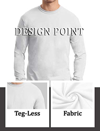 Men's Long Sleeve T-Shirt, Classic Crew Neck Tee 3-Pack (S-2XL)4