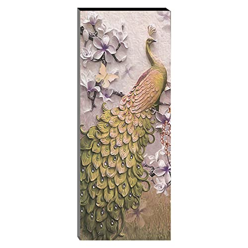 Image of Indianara Set of 3 Radha Krishna with Peacocks MDF Art Painting (3844FL) without glass 4.5 X 12, 9 X 12, 4.5 X 12 INCH