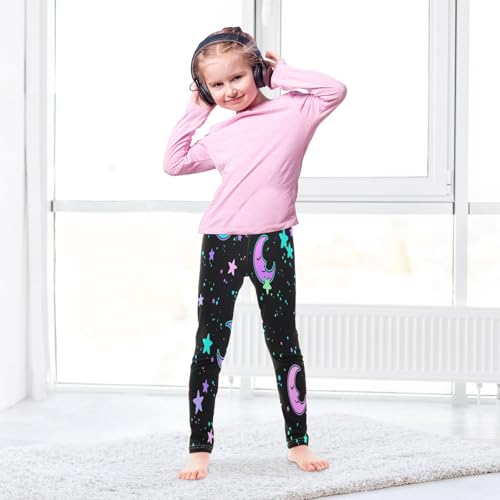 Bolaz Toddler Girls Leggings Printed Yoga Pants Leggings Sleeping Moon for Kids4