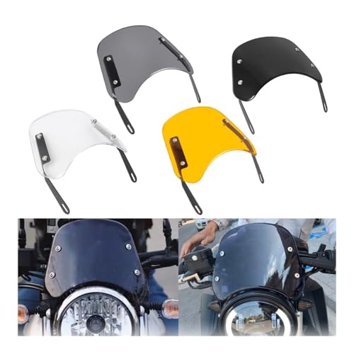 Déflecteurs pare-brise noir moto : bulle de protection anti-bruit et vent - 2
